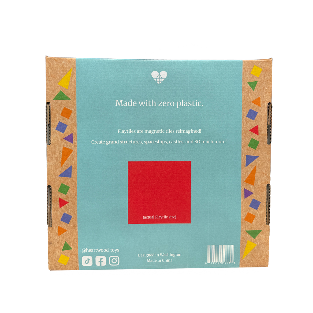 Magnetic Wooden Playtiles Set of 32 Pieces