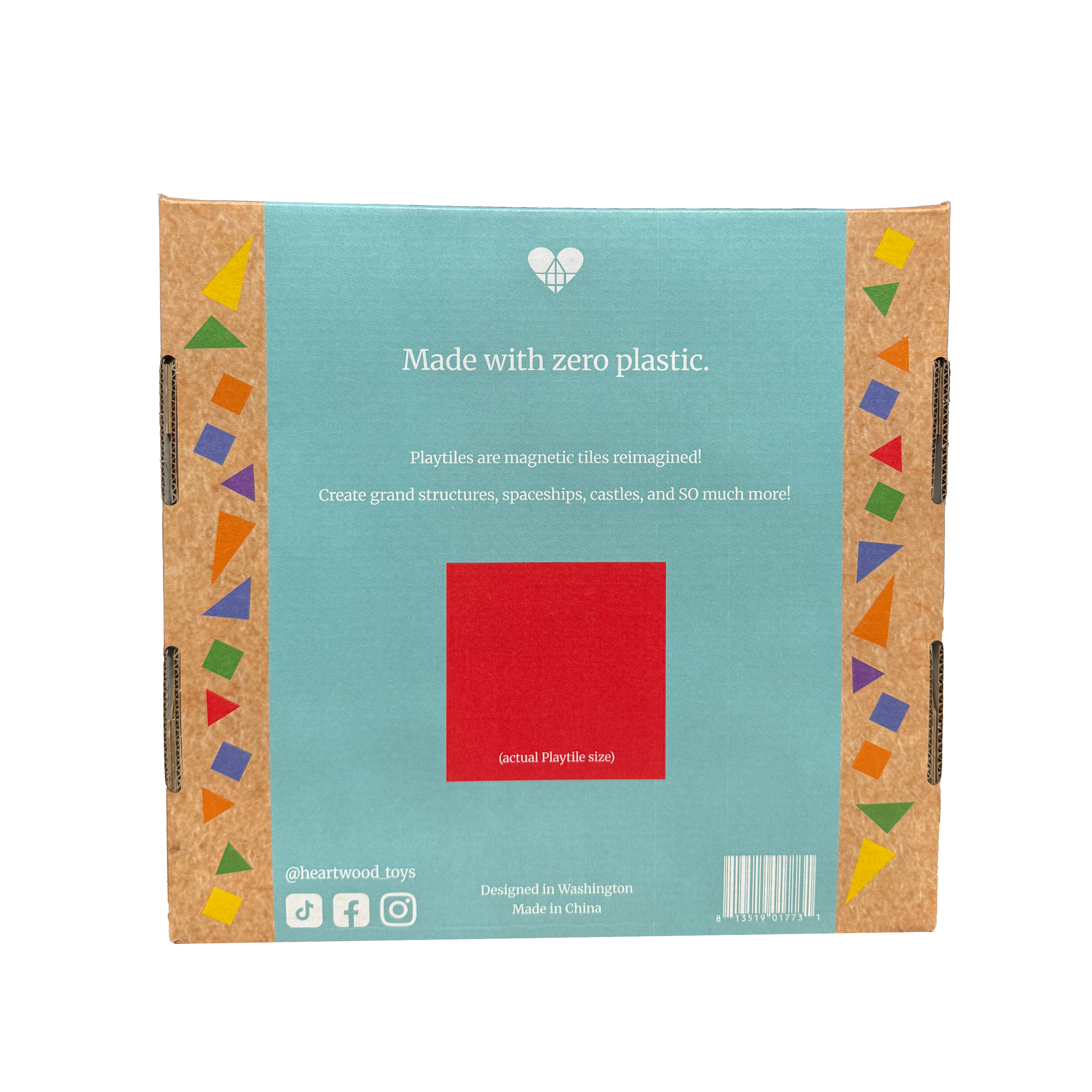 Magnetic Wooden Playtiles Set of 32 Pieces