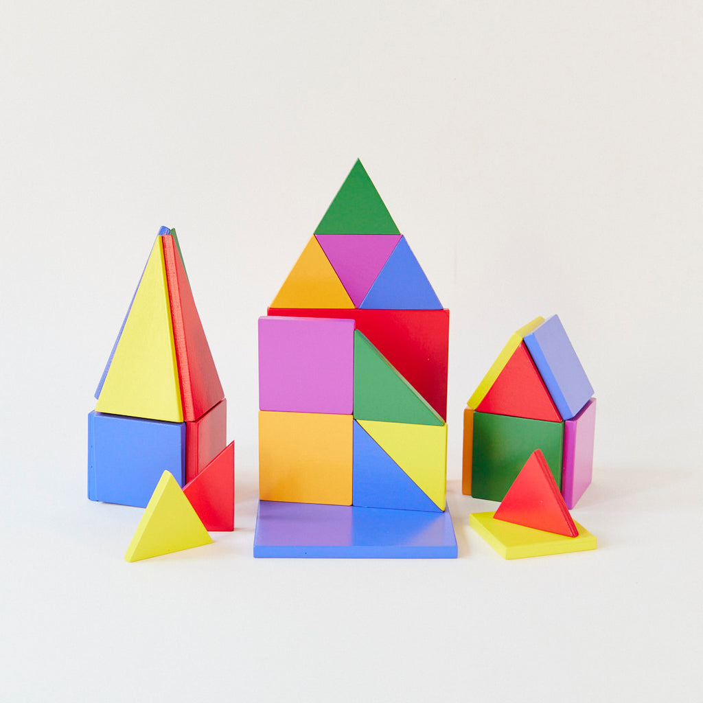 Magnetic Wooden Playtiles Set of 32 Pieces