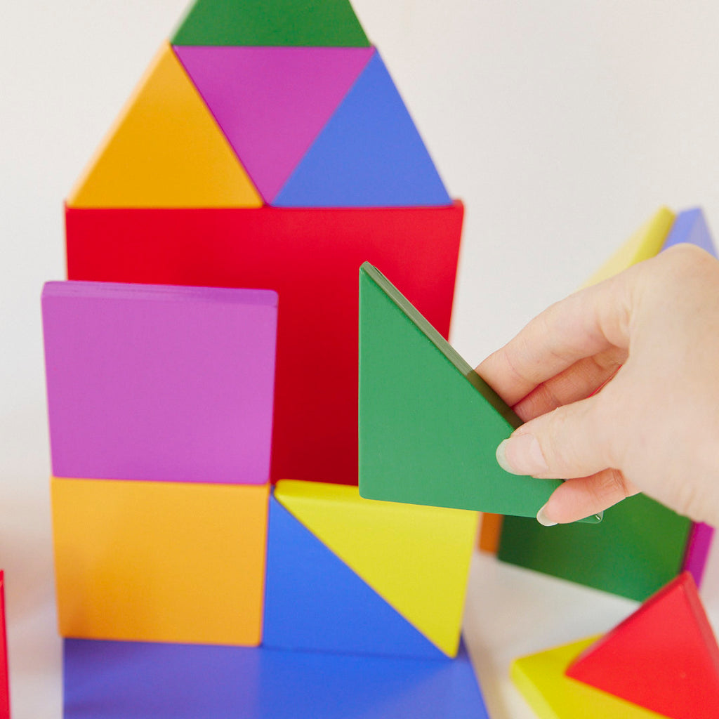 Magnetic Wooden Playtiles Set of 32 Pieces