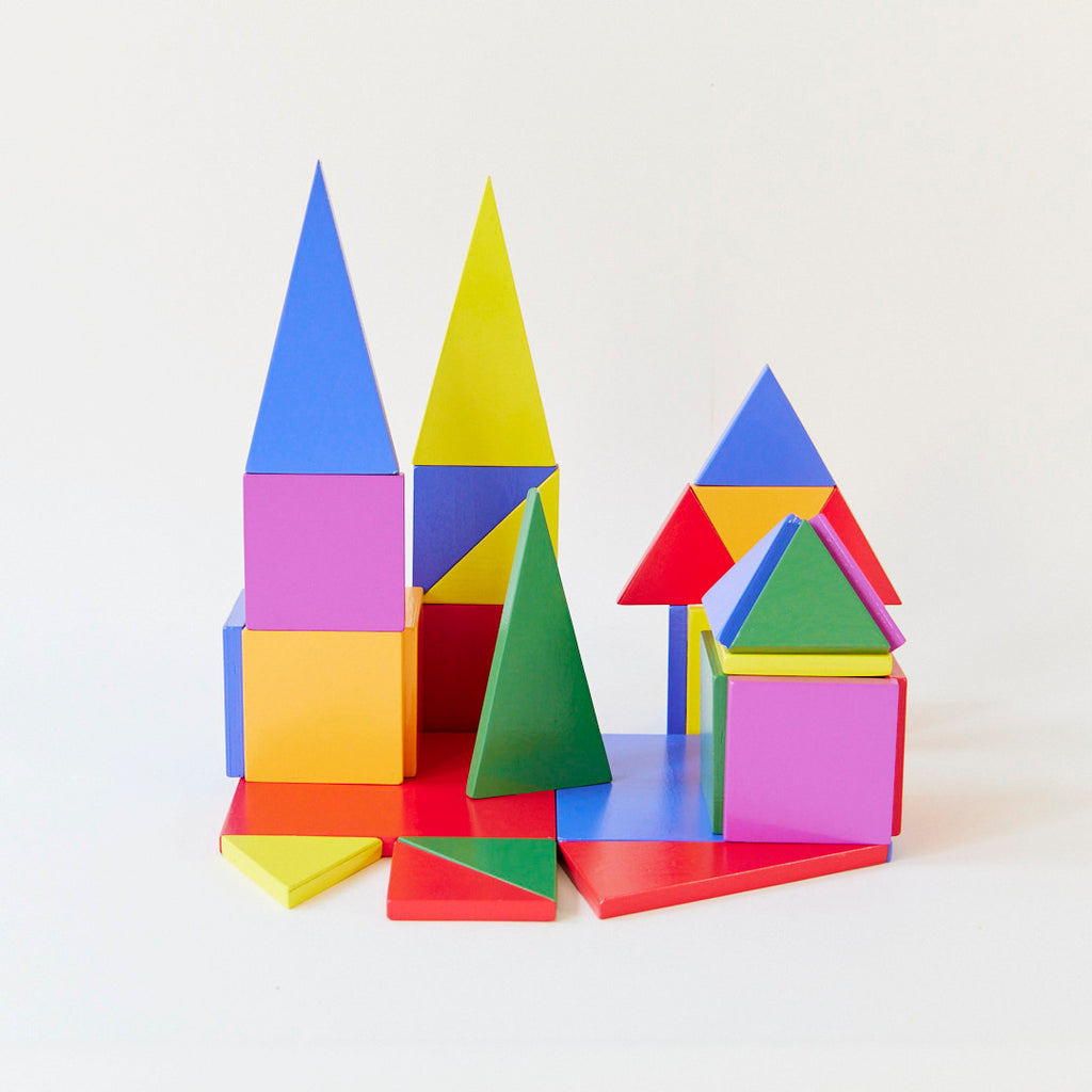 Magnetic Wooden Playtiles Set of 32 Pieces