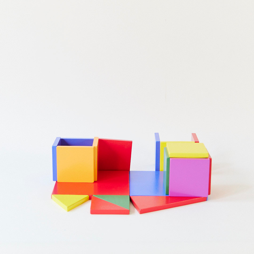 Magnetic Wooden Playtiles Set of 32 Pieces